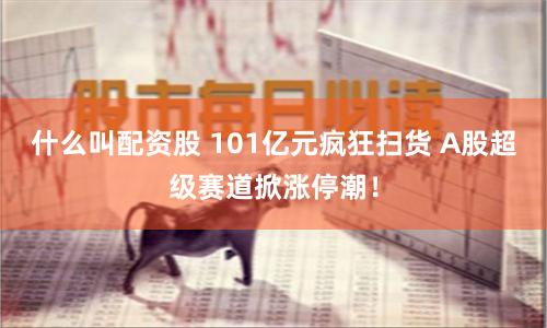 什么叫配资股 101亿元疯狂扫货 A股超级赛道掀涨停潮！